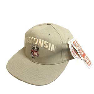 Vintage NWT Wisconsin Badgers Flat Bill Hat